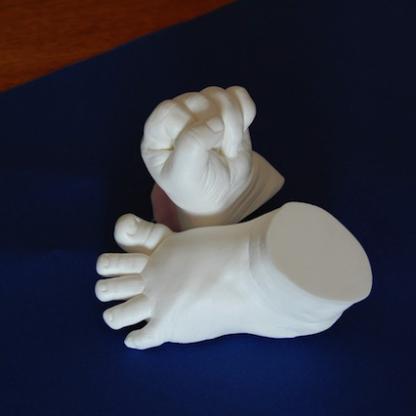 moulage empreinte3d mains et pieds enfants